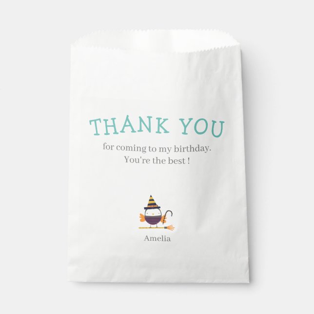 Bolsa De Papel Fiesta de cumpleaños de niños de lechuza de bosque (Anverso)