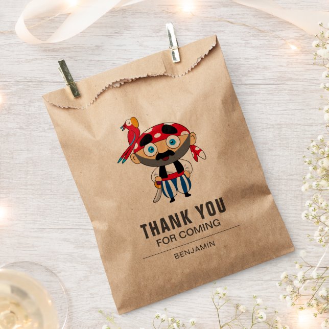 Bolsa De Papel Fiesta de cumpleaños de niños piratas lindos (Cortado)