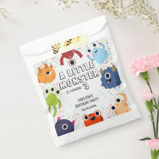 Bolsa De Papel Fiesta de cumpleaños de pequeños monstruos para to