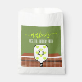 Bolsa De Papel Fiesta de cumpleaños de Pickleball Paddle Foto de