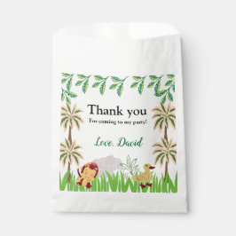 Bolsa De Papel fiesta de cumpleaños de Safari en personalizable