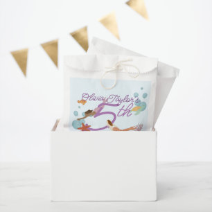 Bolsa De Papel Fiesta de cumpleaños de Sirena