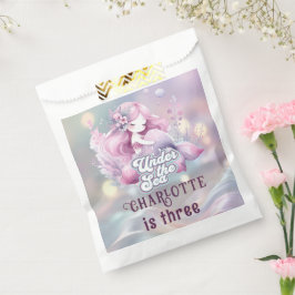 Bolsa De Papel Fiesta de cumpleaños de sirena mágica para niños