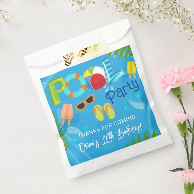 Bolsa De Papel Fiesta de cumpleaños de Summer Boy, Fiesta de bill (Sellado)