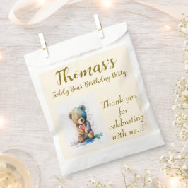 Bolsa De Papel Fiesta de cumpleaños de Teddy Bear