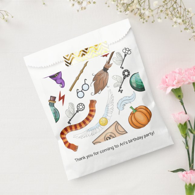 Bolsa De Papel Fiesta de cumpleaños del asistente (Sellado)