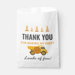 Bolsa De Papel Fiesta de cumpleaños del camión de construcción
