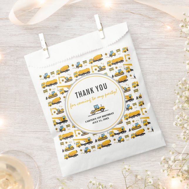 Bolsa De Papel Fiesta de cumpleaños del camión de la empresa Cute (Cortado)
