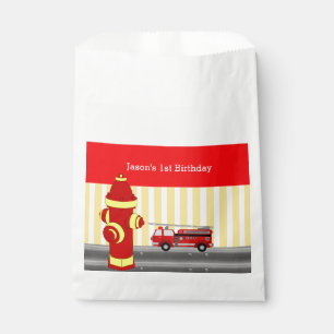 Bolsa De Papel Fiesta de cumpleaños del coche de bomberos
