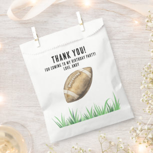 Bolsa De Papel Fiesta de cumpleaños del primer año de fútbol amer