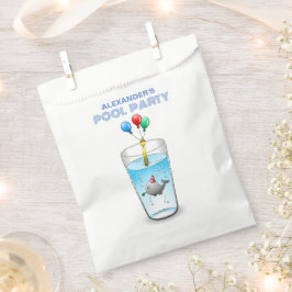 Bolsa De Papel Fiesta de Cumpleaños en la Piscina