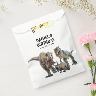 Bolsa De Papel Fiesta de cumpleaños imprimible de dinosaurios, Fi