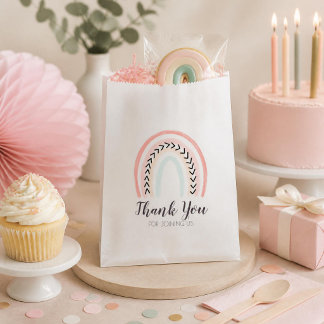 Bolsa De Papel Fiesta de cumpleaños infantil arcoíris moderno