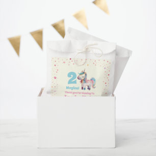 Bolsa De Papel Fiesta de cumpleaños mágica del Unicornio Dos 2do