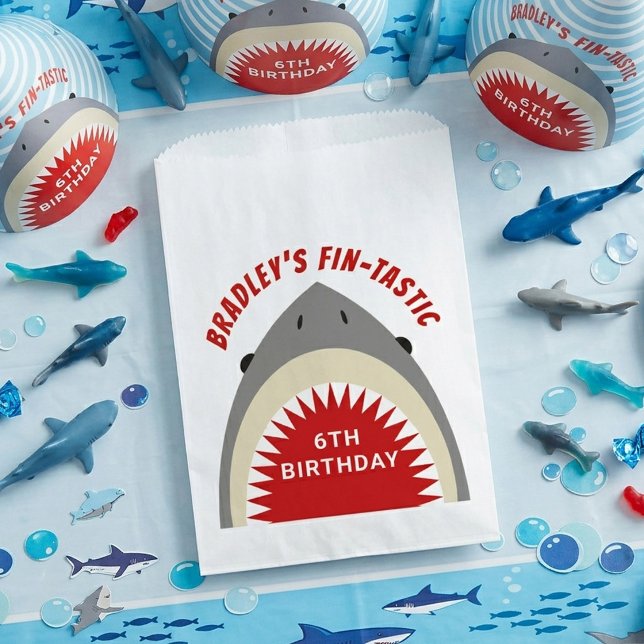Bolsa De Papel Fiesta de Cumpleaños Mordisco de Tiburón para cual (Subido por el creador)