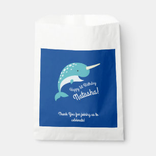 Bolsa De Papel Fiesta de cumpleaños Narwhal