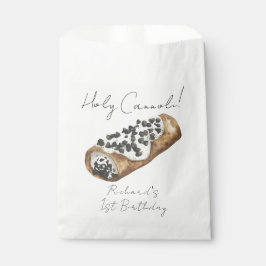 Bolsa De Papel Fiesta de cumpleaños número 1 de Cannoli acuarela