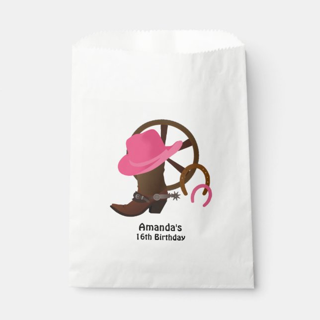Bolsa De Papel Fiesta de Cumpleaños Personalizada para Nochera (Anverso)