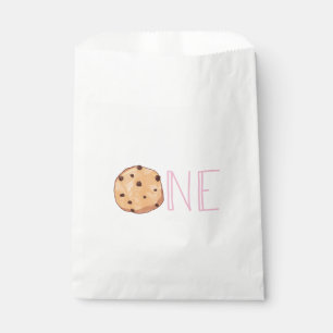 Bolsa De Papel Fiesta de Cumpleaños Rosa de Leche y Galletas