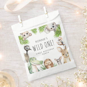 Bolsa De Papel ¡Fiesta de Cumpleaños Salvaje de Animales Australi