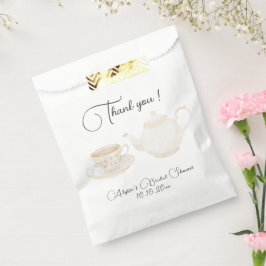 Bolsa De Papel Fiesta de Despedida de Soltera con Té de Acuarela