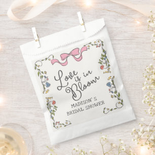 Bolsa De Papel Fiesta de Despedida de Soltera Floral Garabato Jar