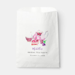 Bolsa De Papel Fiesta de Despedida de Soltera Taza de Té Morada A