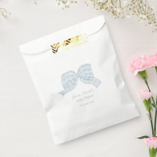 Bolsa De Papel Fiesta de ducha de bebé con arco azul