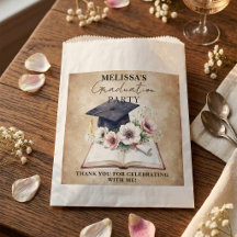 Fiesta de Graduación de Libro Abierto Floral Vinta