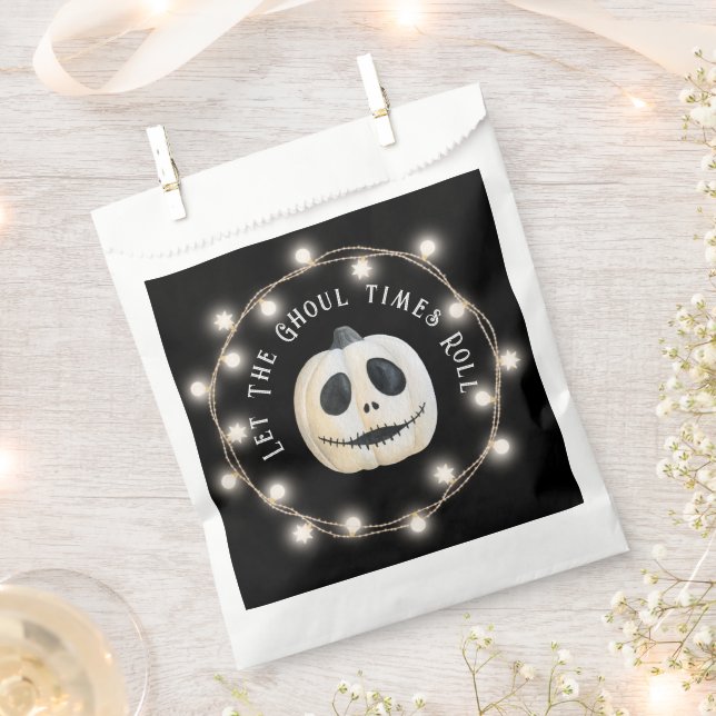 Bolsa De Papel Fiesta de Halloween Cara de calabaza gótica (Cortado)