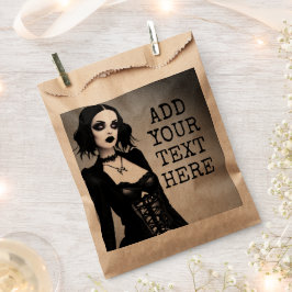 Bolsa De Papel Fiesta de Halloween de chica gótica personalizada