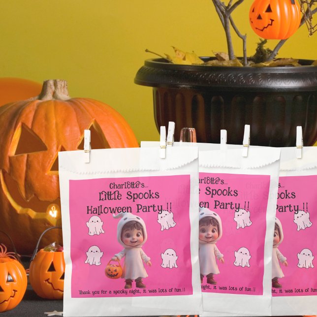 Bolsa De Papel Fiesta de Halloween de los Pequeños Hablantes para (Little Spooks Halloween Party Favor Bag)