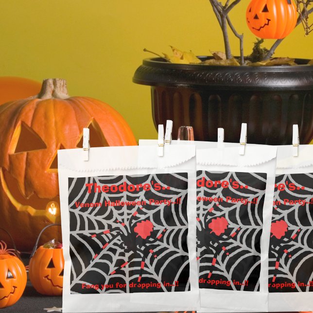 Bolsa De Papel Fiesta de Halloween para Niños Venom (Venom Halloween Party Favor Bag)