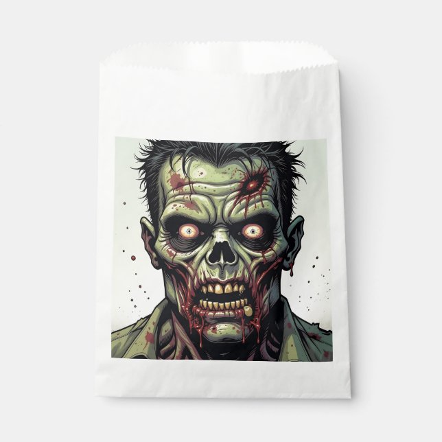 Bolsa De Papel Fiesta de Halloween temática zombie (Anverso)