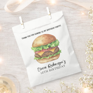 Bolsa De Papel Fiesta de hamburguesas acuáticas Cumpleaños Gracia