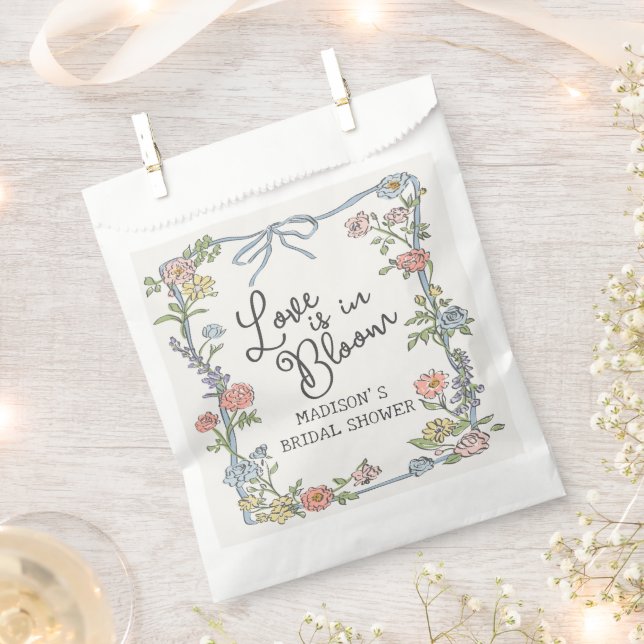 Bolsa De Papel Fiesta de Jardín de Primavera Brunch Floral Desayu (Cortado)