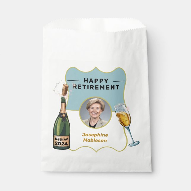 Bolsa De Papel Fiesta de jubilación, dejando la función (Anverso)