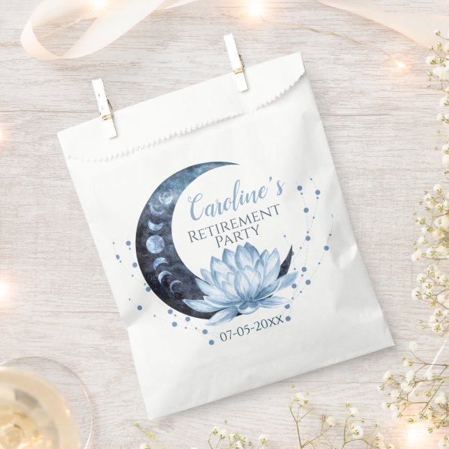 Bolsa De Papel Fiesta de Jubilación Flor Blue Lotus (Cortado)