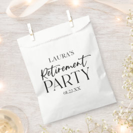 Bolsa De Papel Fiesta de Jubilación Minimal Minimalista y Elegant
