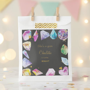Bolsa De Papel Fiesta de la Gema de Cumpleaños Crystals Chica acu