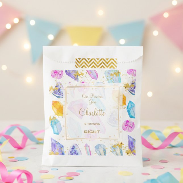 Bolsa De Papel Fiesta de la Gema de Cumpleaños Crystals Chica acu (Subido por el creador)