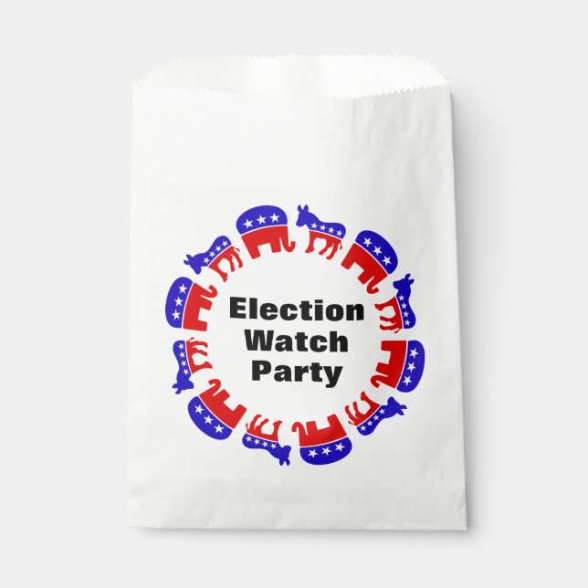 Bolsa De Papel Fiesta de observación electoral (Anverso)