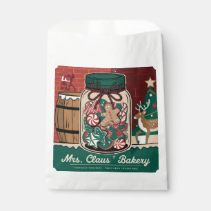 Bolsa De Papel fiesta de panadería de la Sra. Claus