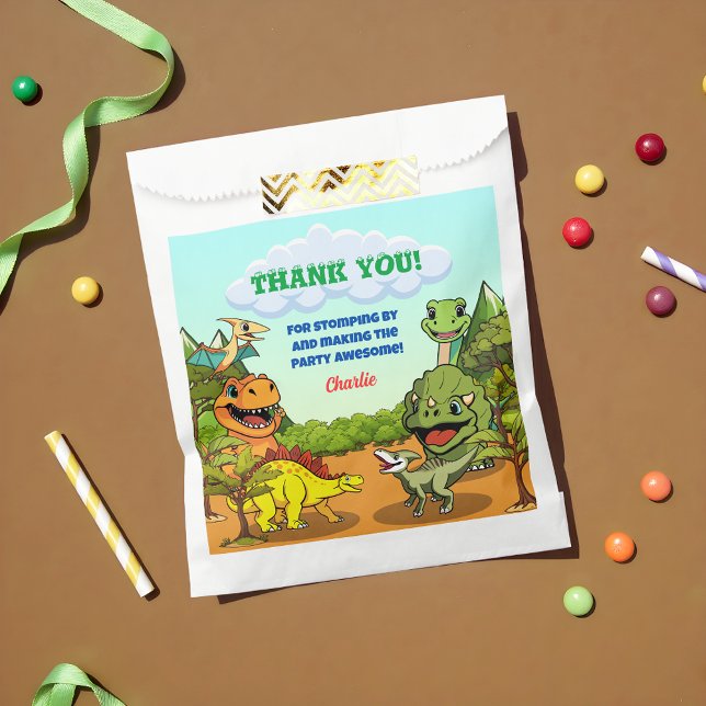 Bolsa De Papel Fiesta de Personalizados de Dinosaur Jurassic Preh (Subido por el creador)