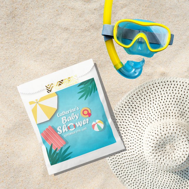 Bolsa De Papel Fiesta de piscina tropical Baby Shower verano (Subido por el creador)