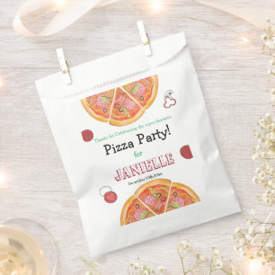 Bolsa De Papel Fiesta de pizza, cumpleaños de pizza, trozo de div