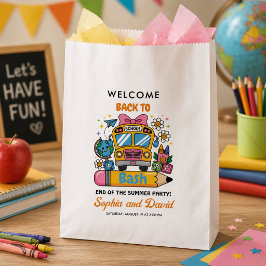 Bolsa De Papel ¡Fiesta de Regreso a la Escuela! Fiesta Editable d