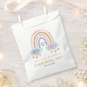 Bolsa De Papel Fiesta de revelación de género agudo y bajo arco i