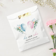 Fiesta de revelación de los globos rosas azules