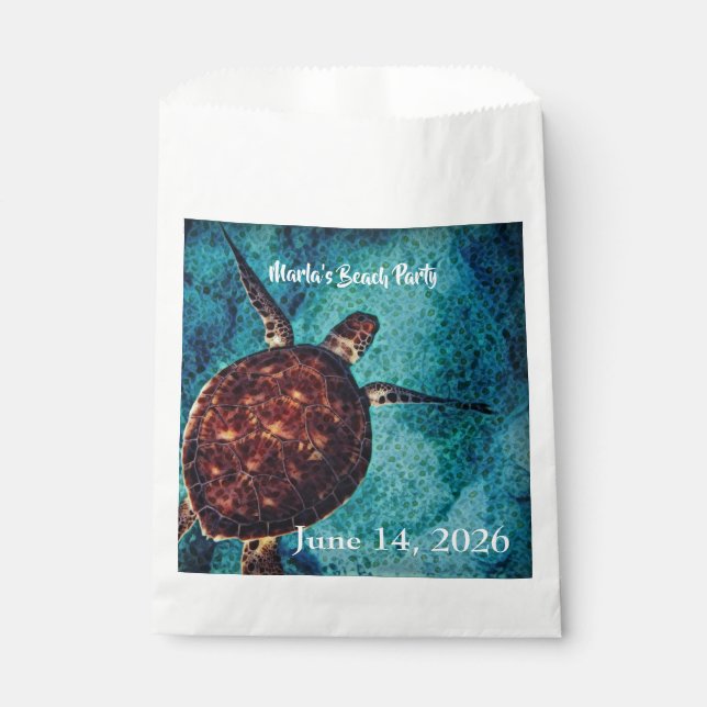 Bolsa De Papel Fiesta de Sea Turtle Beach (Anverso)